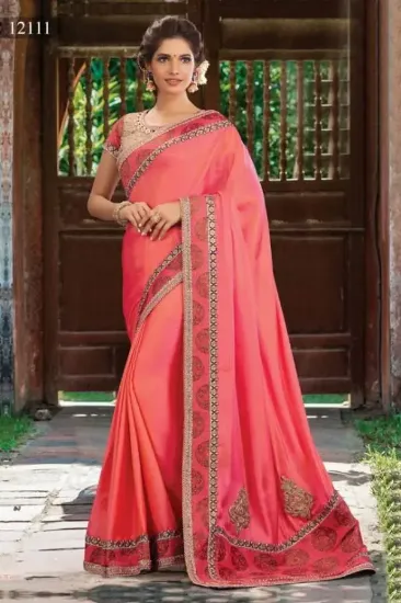 Picture of sanskriti handmade brown saree indian pure georgette si