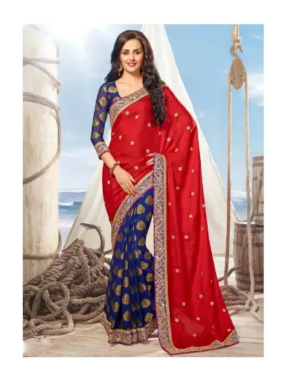 Picture of sanskriti handmade ethnic saree printed pure silk zari 