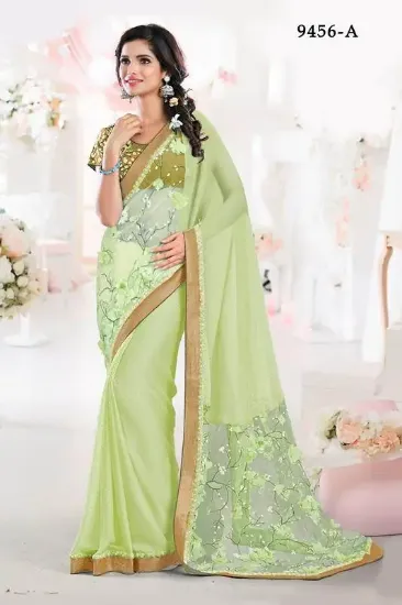 Picture of sanskriti handmade ethnic saree pure crepe silk embroid