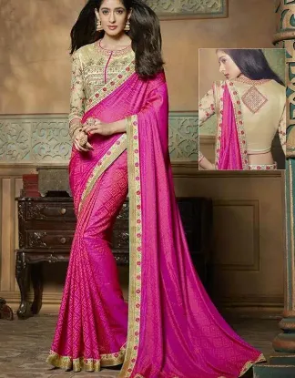 Picture of sanskriti handmade indian pure georgette silk saree gre