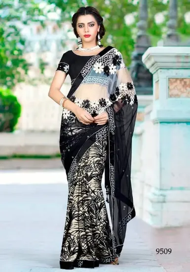 Picture of sanskriti handmade printed ethnic saree cotton craft fa