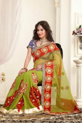 Picture of sanskriti handmade printed ethnic saree pure silk craft