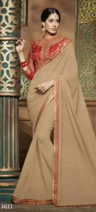 Picture of sanskriti handmade pure georgette silk cultural saree b