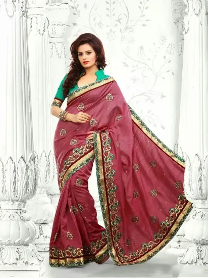 Picture of sanskriti handmade pure georgette silk saree multi colo