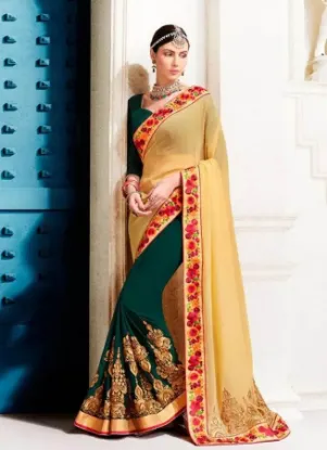 Picture of sanskriti handmade pure silk ethnic saree brown printed