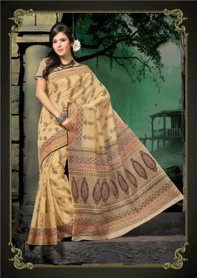 Picture of sanskriti handmade pure silk saree multi color printed 