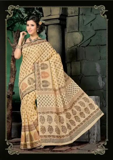 Picture of sanskriti handmade saree art silk hand beaded craft fab