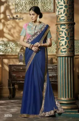 Picture of sanskriti handmade saree pure georgette silk hand beade