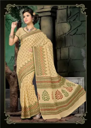 Picture of sanskriti handmade saree pure georgette silk hand beade