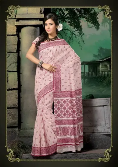 Picture of sanskriti handmade saree silk blend hand beaded woven f