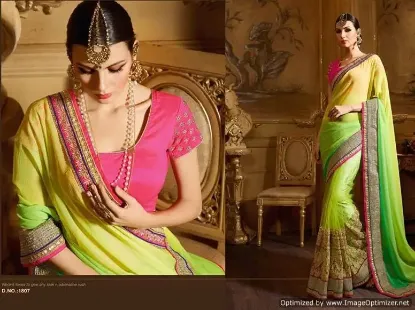 Picture of saree bollywood fancy heavy pakistani partywear sari r,