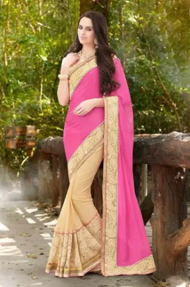 Picture of saree bollywood indian designer party wear fancy border