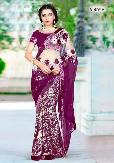 Picture of saree bollywood indian designer sari silk traditional ,