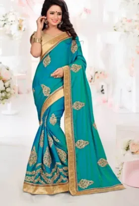 Picture of saree designer traditional indian partywear sari ethni,