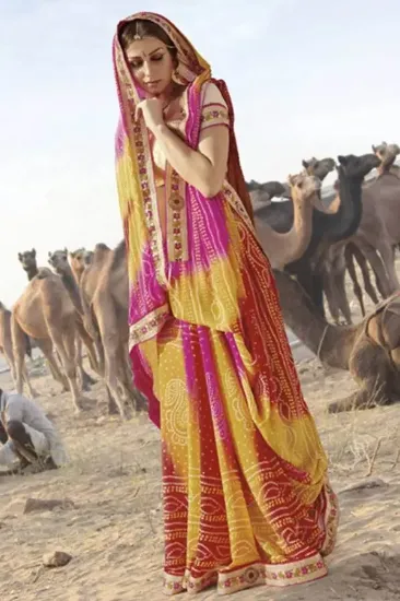 Picture of saree ethnic traditional indian stylist heavy multi wor