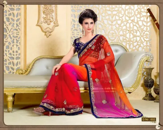 Picture of saree indian designer sari beautiful party wear traditi