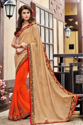 Picture of saree indian festival latest party wear art silk sari b