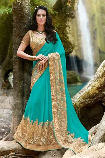 Picture of saree party wedding wear fancy fashion beautiful look i