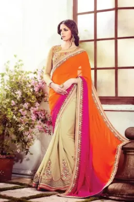 Picture of saree silk indian sari designer bollywood pakistani tra