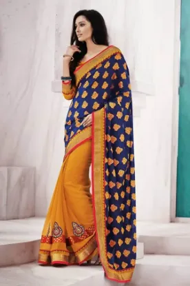 Picture of saree stylist indian super design awesome nylon silk ha