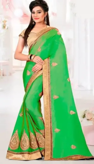 Picture of saree traditional wedding modest maxi gown bollywood sa