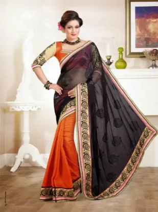 Picture of sari designer ethnic pakistani fancy partywear saree re