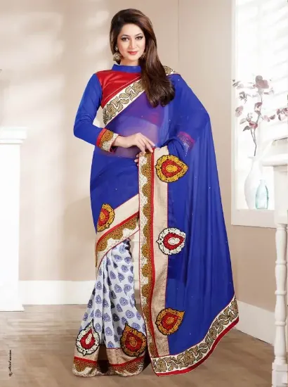 Picture of sari designer evening dress partywear saree wedding exc