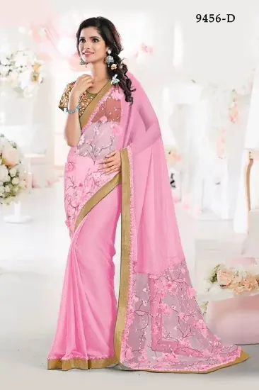 Picture of sari designer evening partywear saree bridal indian fa,