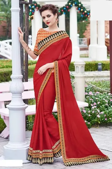 Picture of sari designer traditional partywear saree wedding india