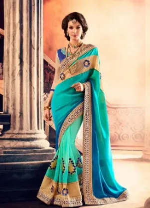 Picture of sari saree with indian bollywood designer saree ,e6345