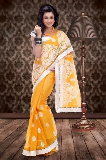 Picture of set of handmade style sari women casual wear bollywood 