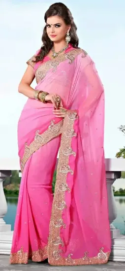 Picture of silk party wear saree quality daily uses womens perfect