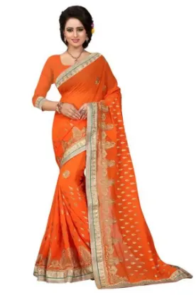 Picture of silk sari indian party wear saree pakistani wedding bol