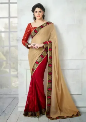 Picture of standard collection wear saree general party wear indi,