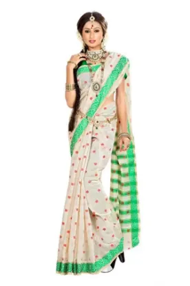 Picture of stylesh ethnic designer green kora silk banarasi silk s