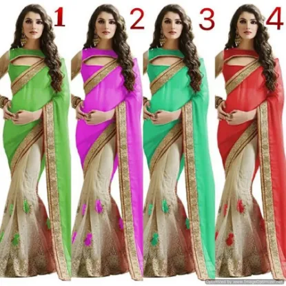 Picture of stylish embroidery saree bridal bollywood designer sty,