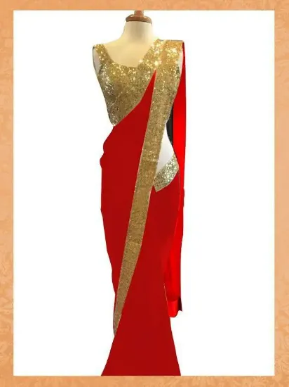 Picture of stylish saree designer exclusive indian partywear sari,