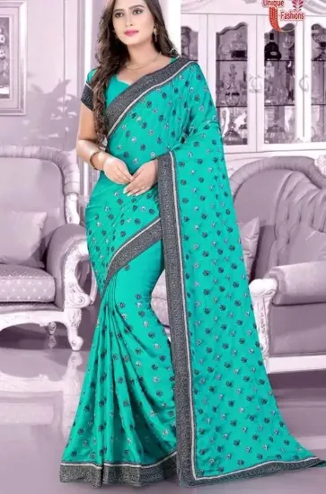 Picture of stylish saree designer pakistani indian partywear sari,