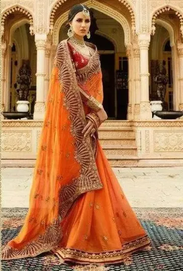 Picture of stylist ethnic saree traditional bollywood party weddi,