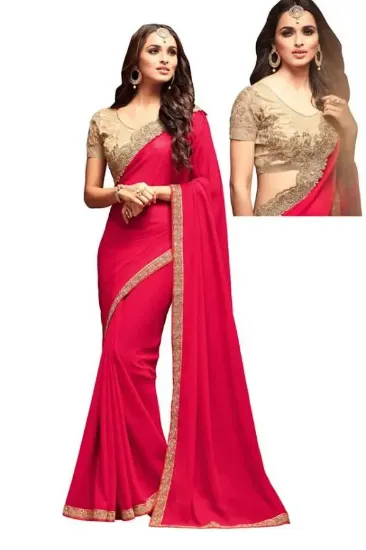 Picture of stylist party saree indian look awesome design multi w,