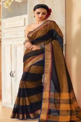 Picture of tcw handmade indian saree georgette hand beaded fabric 