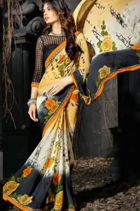 Picture of traditional bhagalpuri silk designer saree pakistani wo