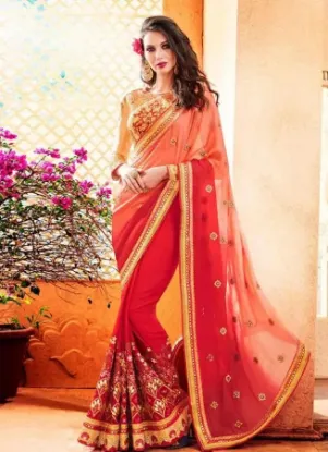 Picture of traditional bollywood saree indian ethnic pakistani des