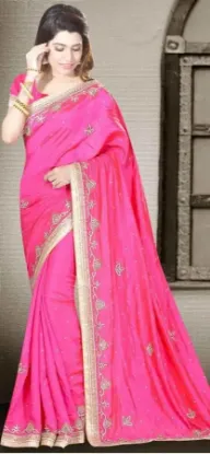 Picture of traditional designer bollywood sari georgette party we,