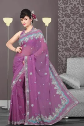 Picture of traditional fancy designer party wear multicolor george