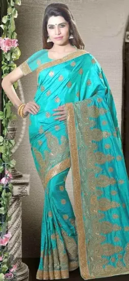 Picture of traditional indian clothing pure silk saree floral pri,