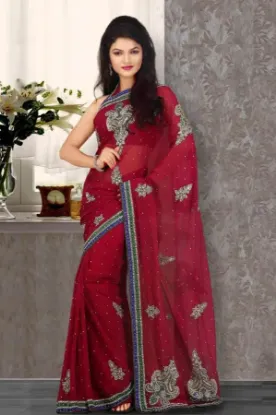 Picture of traditional sari bridal designer partywear wedding sar 