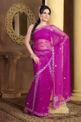 Picture of traditional wedding designer saree partywear bollywood 