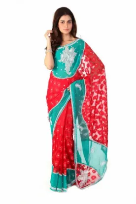 Picture of tulasi silk indian silk saree handloom modest maxi gown