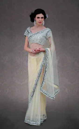 Picture of u bridal women saree indian partywear sari ethnic bolly